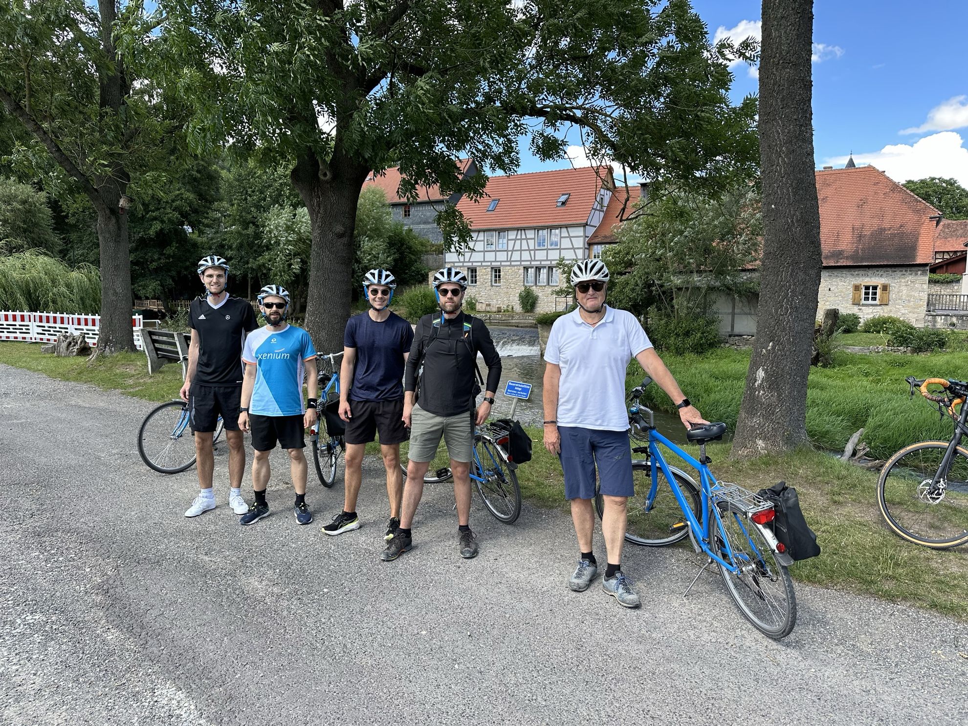Gruppe Radfahrer